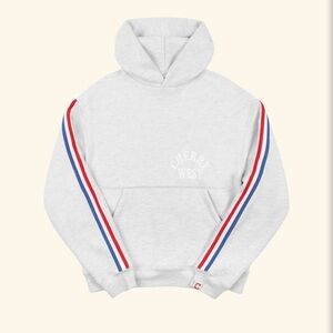 Cherry LA Striped Appliqué Hoodie NWOT